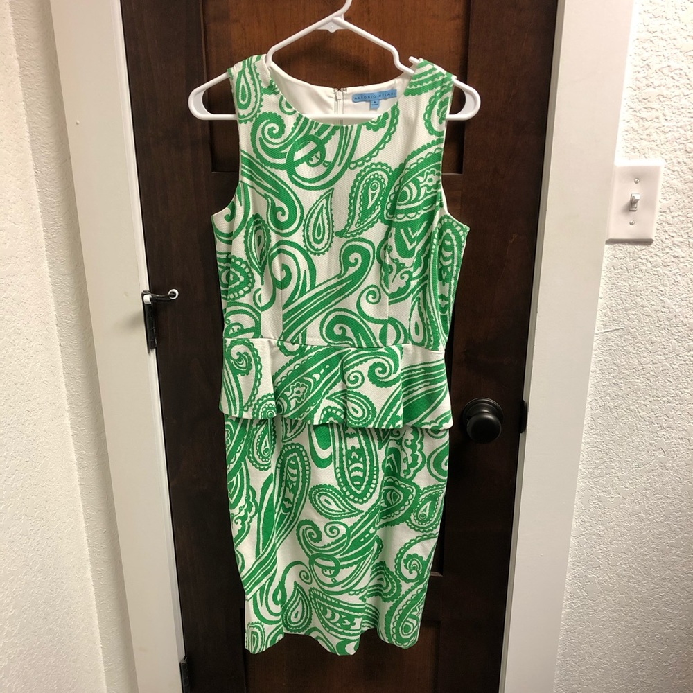 Antonio Melani Peplum Paisley Dress